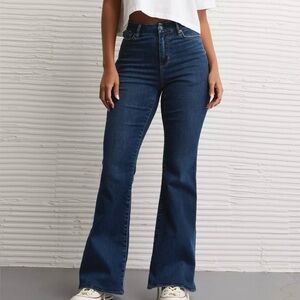 AE Next Level Curvy Super High-Waisted Flare Jean | Dark Dreams | 2 Regular